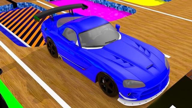 Colors for Children to Learn with Toy Super Cars with Color Water Sliders and Doors for Kids, Vehic смотреть онлайн