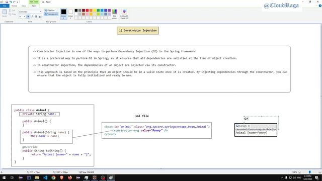 SpringCore-04. Overview of Dependency Injection using Constructor | #cloudraga смотреть онлайн