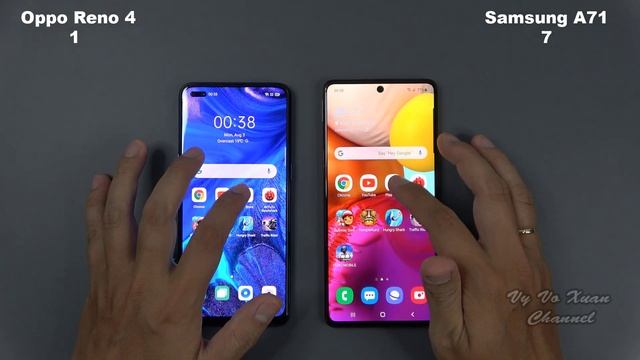 Oppo Reno 4 vs Samsung Galaxy A71 | SpeedTest and Camera comparison смотреть онлайн