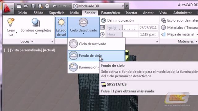 40.2.1-a Autocad 2013. Asignación de Luces a Modelos 3D. смотреть онлайн