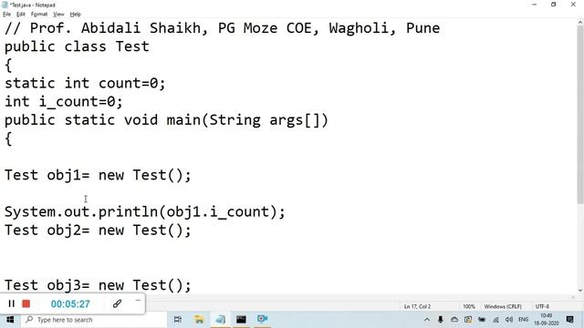 Static vs Instance Variable in JAVA смотреть онлайн