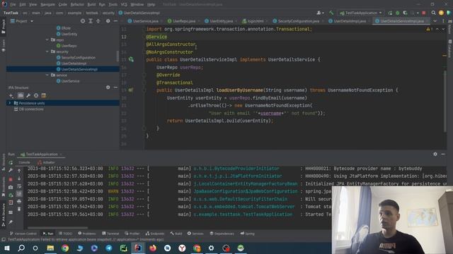 Тестовое задание Java Junior. Spring Security. Thymeleaf. MySql. Часть 2. Авторизация. смотреть онлайн