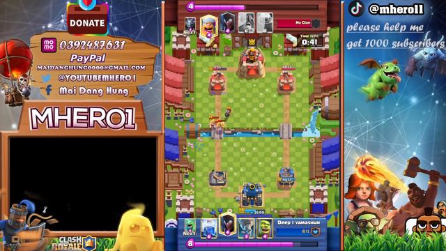 best Golem deck! Night witch Bomber lumberjack Clash Royale clasher смотреть онлайн