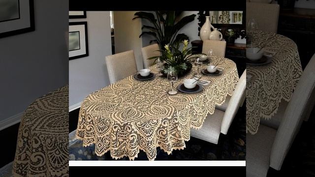 Кружевные и вязаные скатерти в декоре. смотреть онлайн