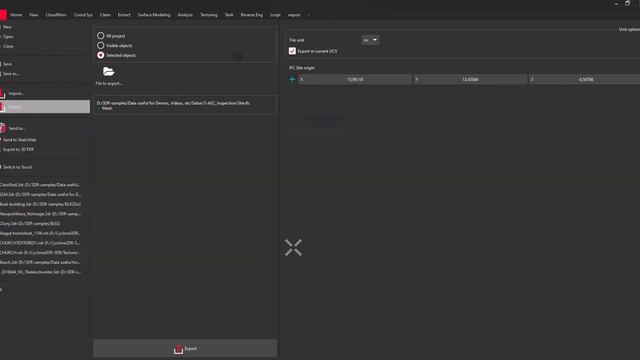 Leica Cyclone 3DR 2022.1: Export Meshes in IFC Format смотреть онлайн