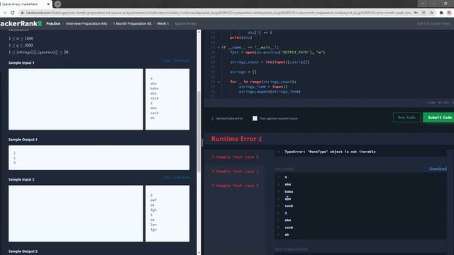 Hackerrank - Sparse Arrays walkthrough #Python #Hackerrank смотреть онлайн