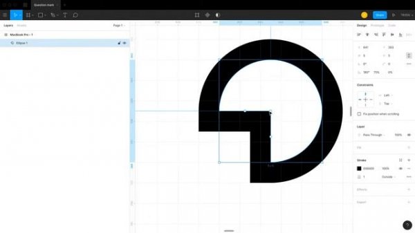 Creating question mark vector icon in figma