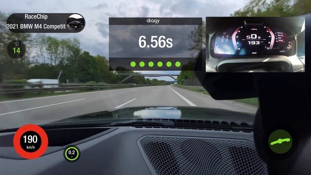 BMW M4 G82 Competition - Acceleration 100 - 200 km/h RaceChip vs. Stock смотреть онлайн