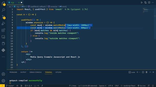 Media Query Implementation through JavaScript in React js Hindi смотреть онлайн