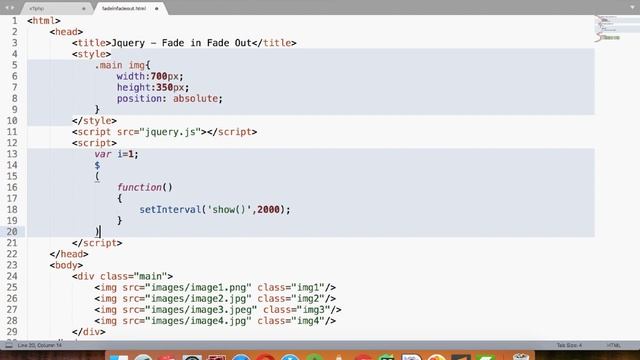 Jquery Custom Image Slider Fadein FadeoutTutorial / Niklix смотреть онлайн