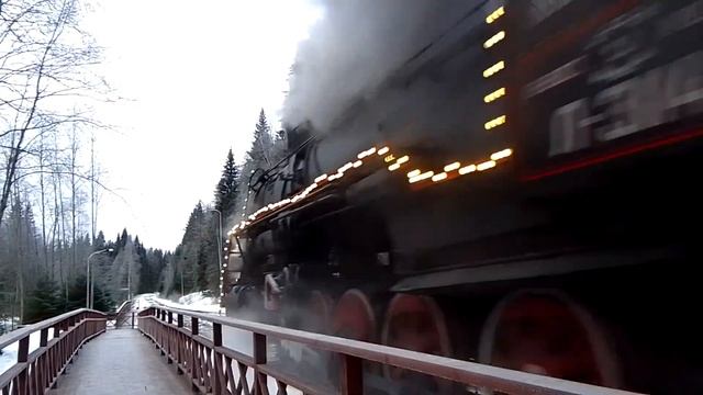 Л-3114. Ушёл со станции Рускеала с Рускеальским экспрессом. Рускеала. Забавные гудки. смотреть онлайн