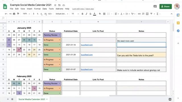 How To Create A Google Sheets Editorial Calendar, Content Calendar, Or Social Media Calendar. смотреть онлайн