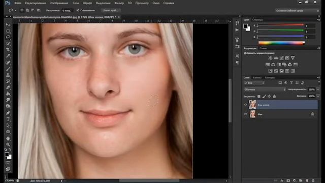 САМАЯ ПРОСТАЯ РЕТУШЬ ПОРТРЕТА В ФОТОШОПЕ | THE SIMPLEST RETOUCHING PORTRAIT IN PHOTOSHOP смотреть онлайн