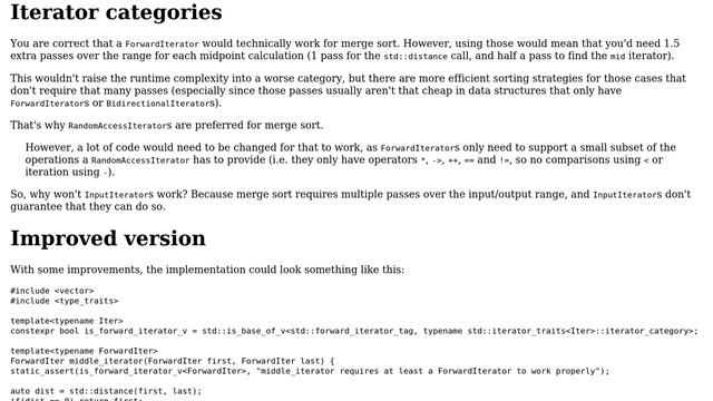 Code Review: Merge Sort implemented using iterators (3 Solutions!!) смотреть онлайн
