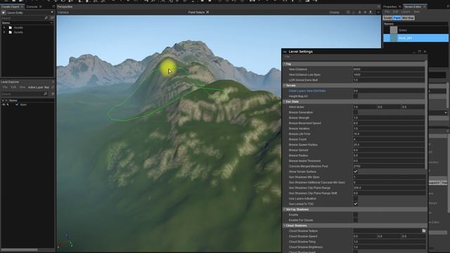 Cryengine V (Cryengine 5) #3 Создание ландшафта. Текстурирование. Terrain смотреть онлайн