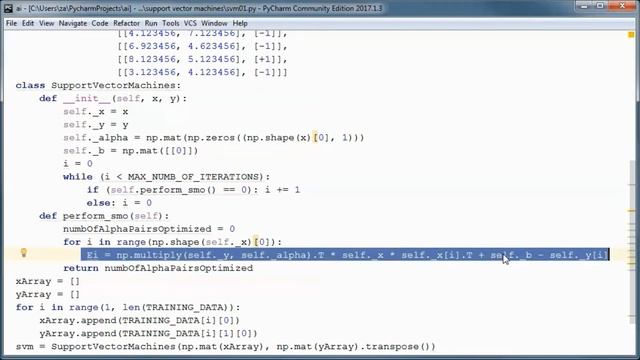 Support Vector Machines w/ Python & SMO (Sequential Minimal Optimization) смотреть онлайн
