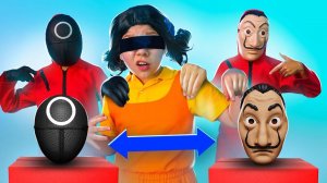 Challenge - Yes or No! Choice of Hater or Employee of the squid game!