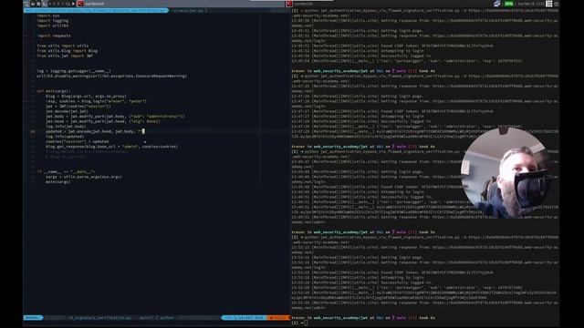Web Security Academy | JWT | 2 - JWT Authentication Bypass Via Flawed Signature Verification смотреть онлайн
