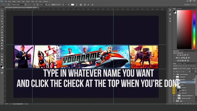 FREE GTA V Banner Template [Photoshop Tutorial] смотреть онлайн