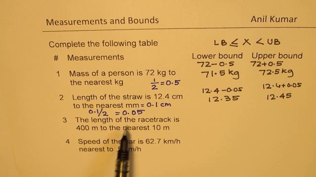 Write Lower Bound and Upper Bound of Measurements смотреть онлайн