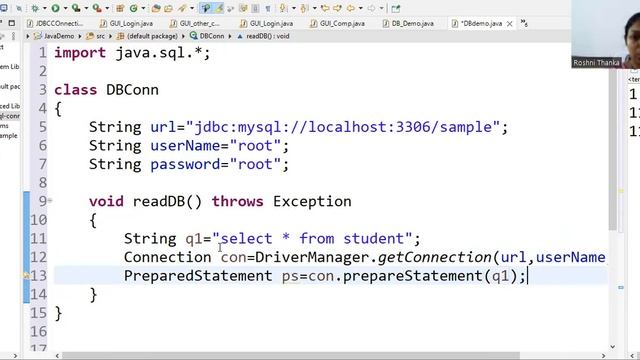 MySQL database connectivity using Java with operation of select, insert, update and delete смотреть онлайн