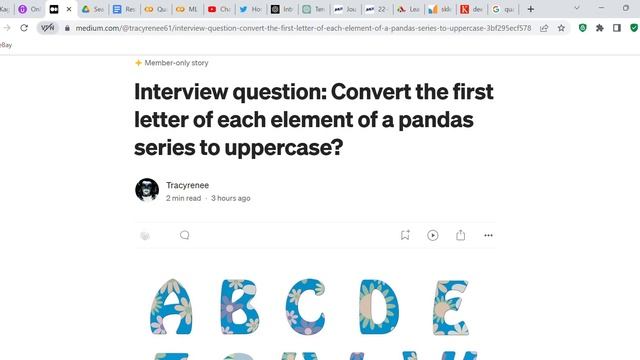 Interview question Convert the first letter of each element of a pandas series to uppercase смотреть онлайн