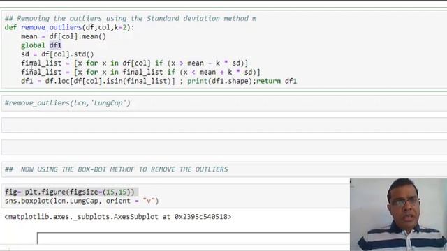 Outliers , Removing the outliers using the automated function in python смотреть онлайн