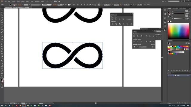 How to Make Infinity Loop Logo /icon in Adobe illustrator смотреть онлайн