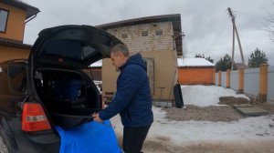 Погрузка мотобуксировщика в машину