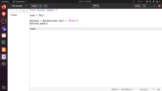 Button made in python using tkinter library | Implementation | Python смотреть онлайн