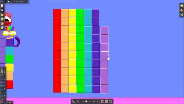 Numberblock Puzzle Tetris Game SMR SPACE 66 to 70 by Algodoo смотреть онлайн