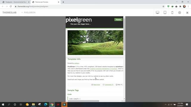 Pixelgreen: Environmental Bootstrap HTML Template смотреть онлайн