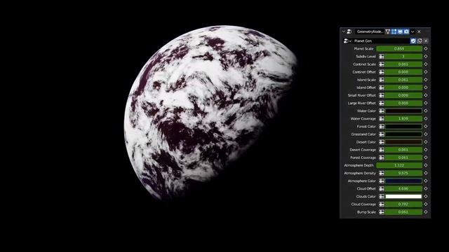 100% Procedural Geometry Nodes Planet Generator for Blender - Showcase смотреть онлайн