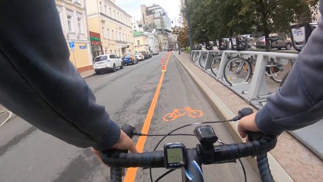 Временная велополоса в Газетном переулке смотреть онлайн