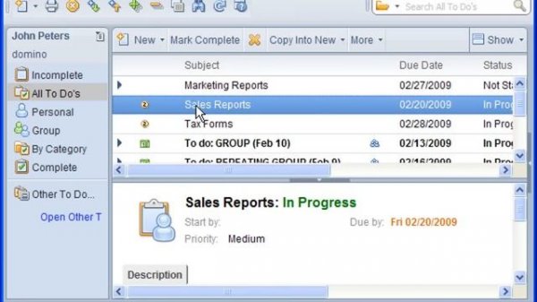 How to work with Personal To Do Items in Lotus Notes 8.5