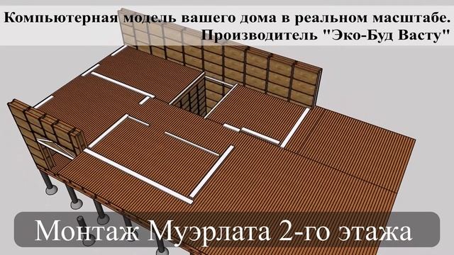 Визуализированная схема поэтапной сборки домокомплекта из соломенных панелей. смотреть онлайн