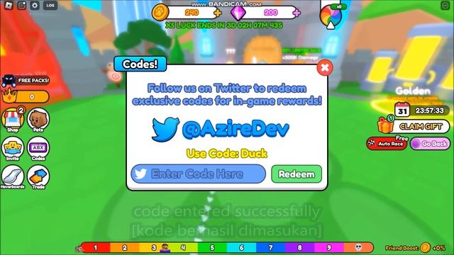 *ALL CODES WORK* [?X5] Pet Racer Simulator ROBLOX | SEPTEMBER 19, 2023 смотреть онлайн