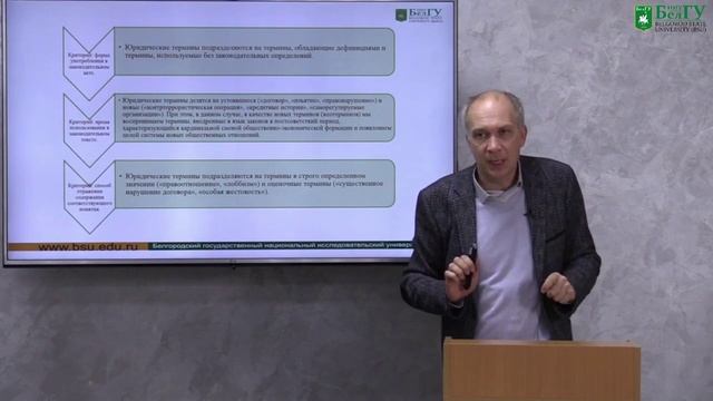 Юридическая терминология в современном российском законодательстве