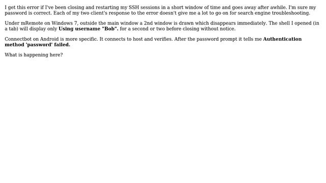 SSH Password Authentication failing смотреть онлайн
