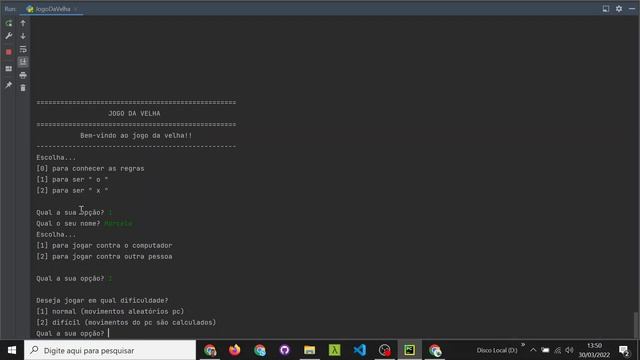 Jogo da velha desenvolvido em Python com opção de nível de dificuldade смотреть онлайн