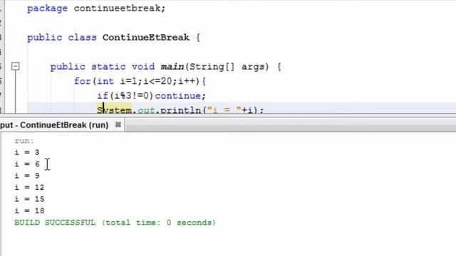Java Cours درس جافا 80 Les mots clés break et continue смотреть онлайн