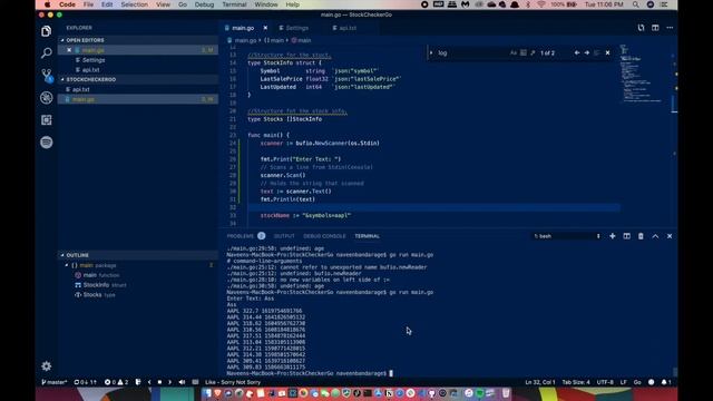 Noob learns Go | Creating a simple live stock price checker! смотреть онлайн