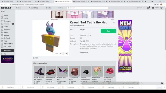 Roblox Kawaii Cat Hats :D смотреть онлайн