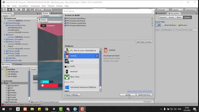 สอน Unity 3D Export to WebGL #1 - Build Game to WebGL (เล่นบนเว็บได้) смотреть онлайн