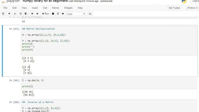 Tutorial 10 : Numpy library for beginners in python | jupyter notebook смотреть онлайн
