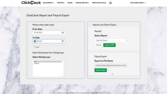 ClickClock - Export to Payroll смотреть онлайн