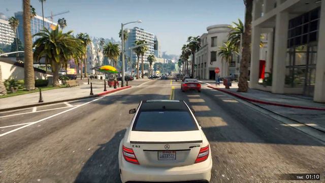 GTA 5 Real Life Graphics Mod PC Gameplay 60FPS - Mercedes Benz AMG C63 | NaturalVision Evolved смотреть онлайн