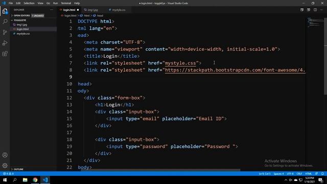 Creating a stylish login screen using HTML,CSS & Javascript смотреть онлайн