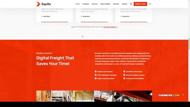 Equita - Logistics Cargo WordPress Theme cargo transportation Kashima смотреть онлайн