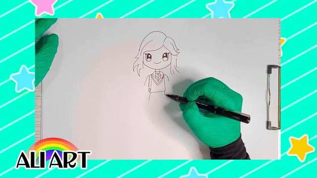 How To Draw a Cute Mischa Jackson From Supernatural Academy Step By Step Tutorial Drawing Easy смотреть онлайн